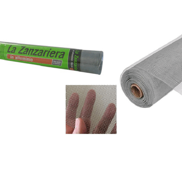 Rete Zanzariera Alluminio Maglia 18/16 in Blister Lunghezza cm.250 x varie altezze | Sangiorgio